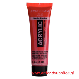 Amsterdam Acrylverf Permanentrood Purper (348), 20ml