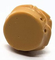 Acryl roos 23mm met dubbel rijggat Caramel, per 2 stuks