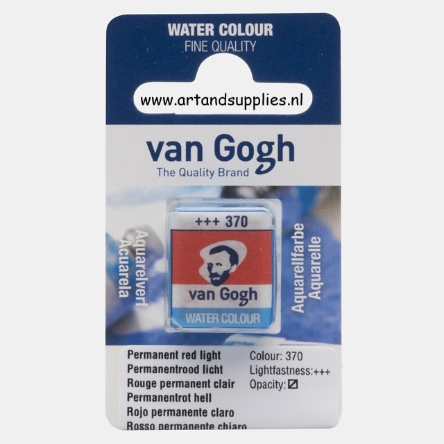 Van Gogh Aquarelverf Permanentrood Licht (370), half napje