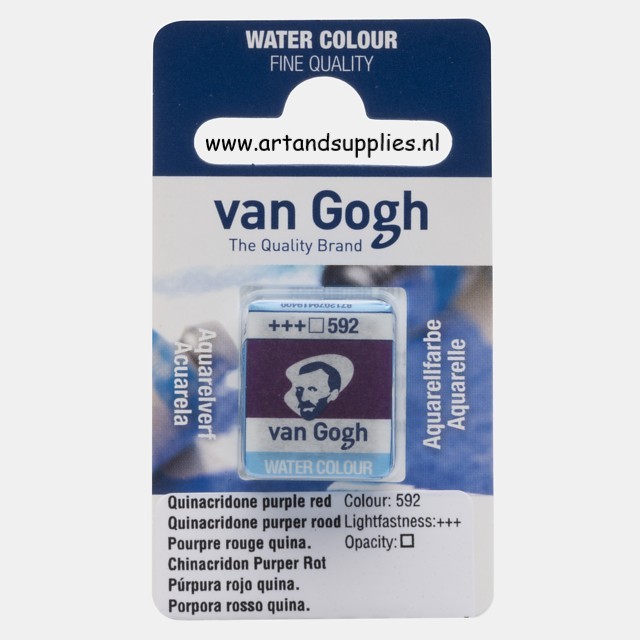 Van Gogh Aquarelverf Quinacridone Purper Rood (592), half napje