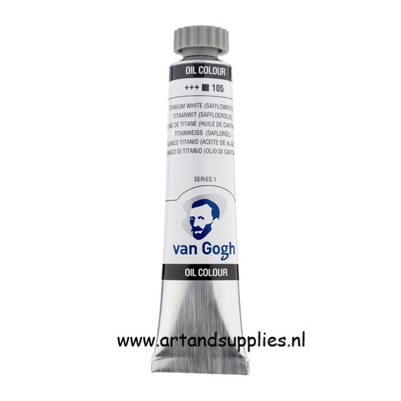 Van Gogh Olieverf Titaanwit, saffloerolie (105/1), 20ml