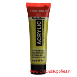 Amsterdam Acrylverf Olijfgroen Licht (621), 20ml
