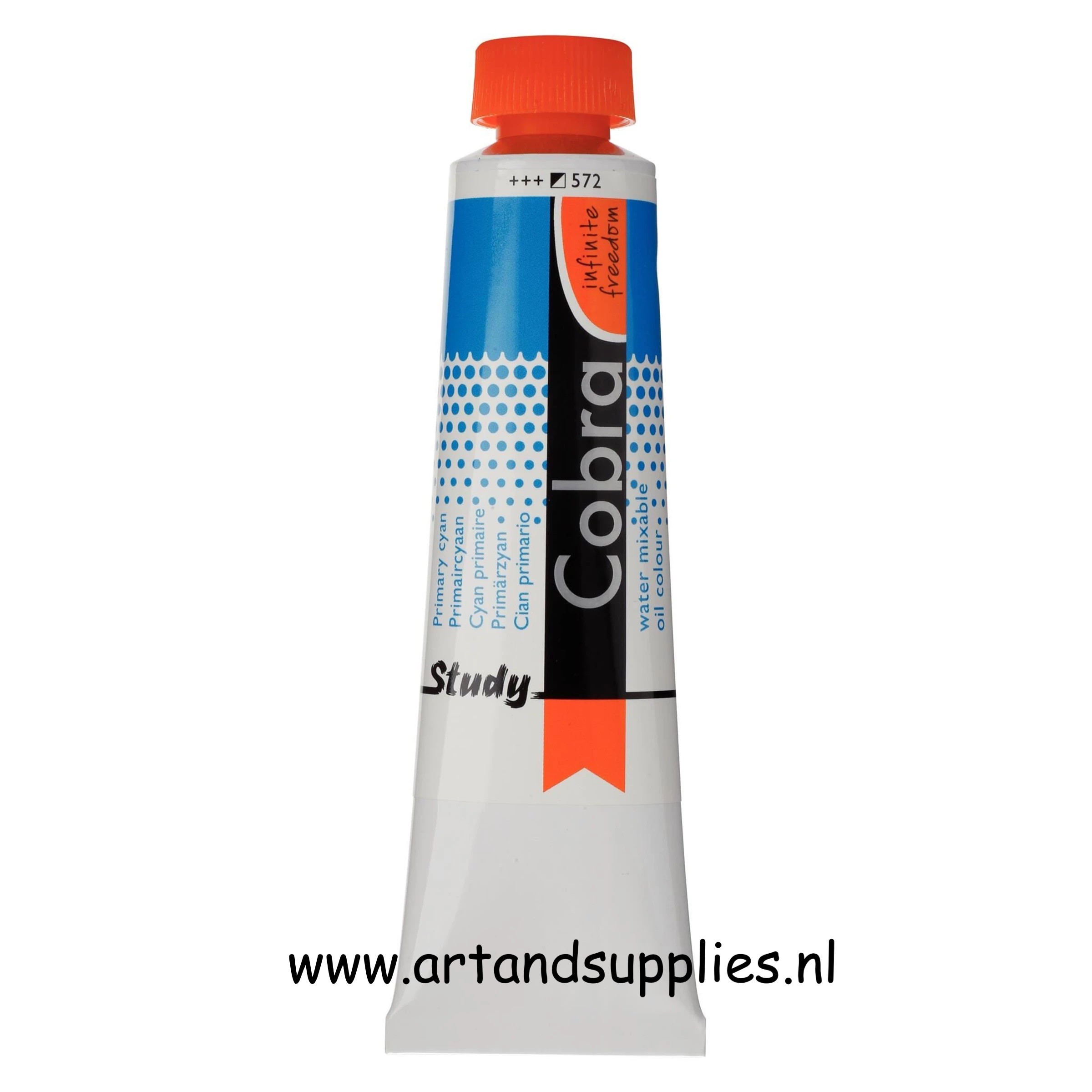Cobra Study Olieverf Primaircyaan (572), 40ml