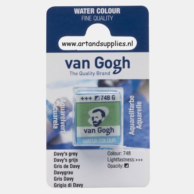 Van Gogh Aquarelverf Davy's Grijs (748), half napje