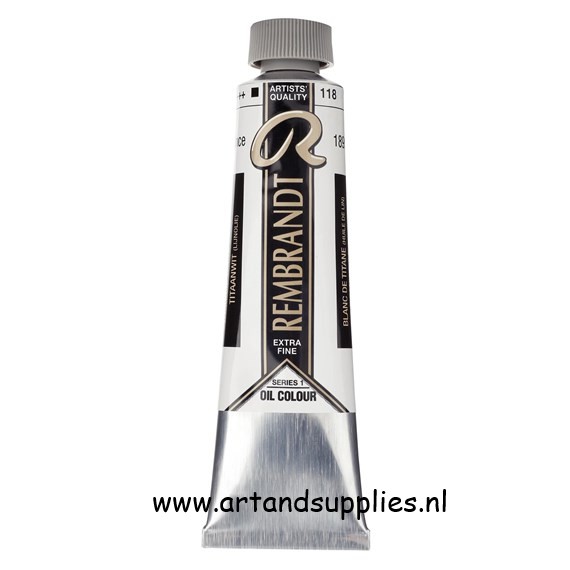 Rembrandt Olieverf Titaanwit, lijnolie (118/1), 40ml