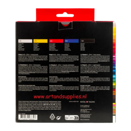 Amsterdam Acrylic Set Primary, 5 x 120ml with 3 dosing spouts