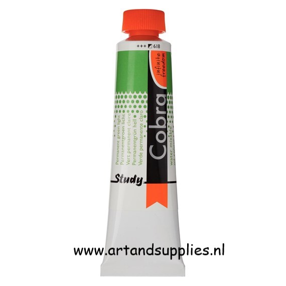 Cobra Study Olieverf Permanentgroen Licht (618), 40ml