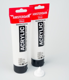 Amsterdam Acrylverf (105) Titaanwit - 2 x 120 ml Duo Pack