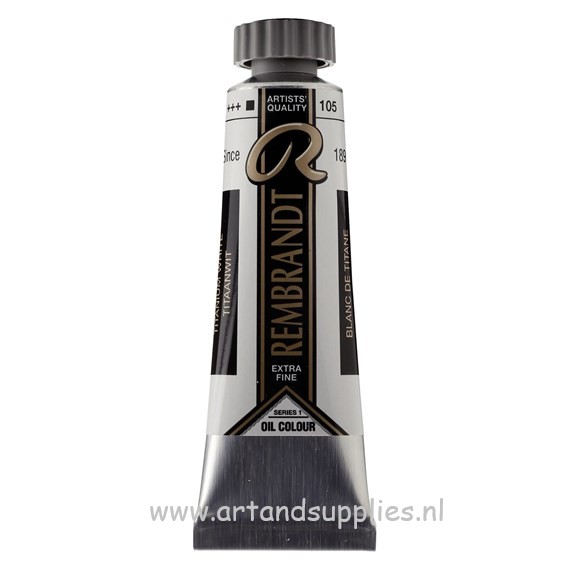 Rembrandt Olieverf Titaanwit, saffloerolie  (105/1), 15ml