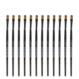 Kangaro penseel synthetisch - Kort Plat, 6mm