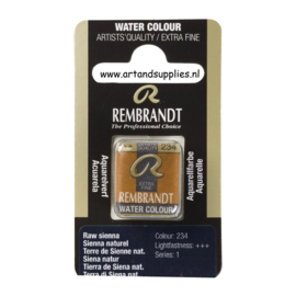 Rembrandt Aquarelverf Sienna Naturel (234), half napje