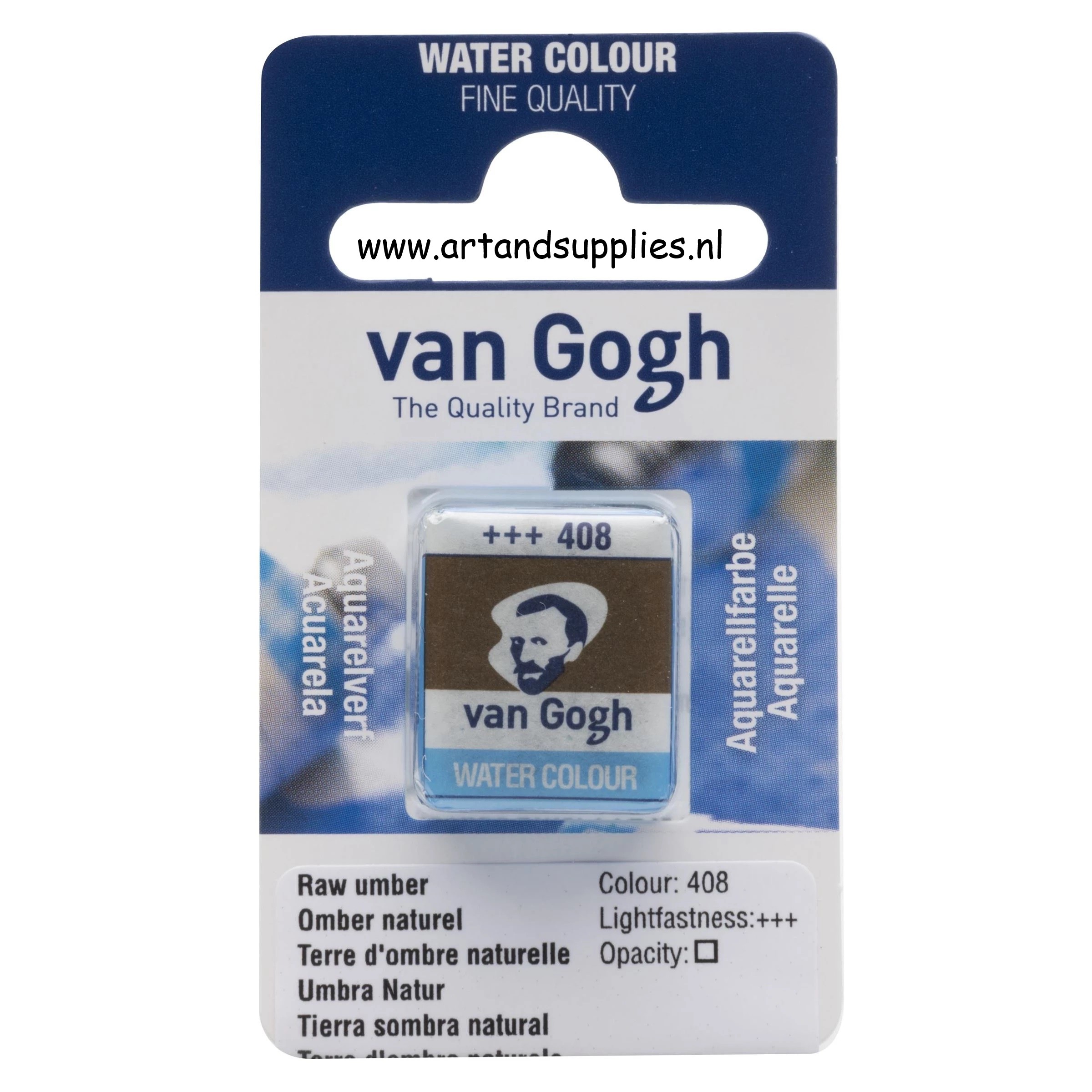 Van Gogh Aquarelverf Omber Naturel (408), half napje