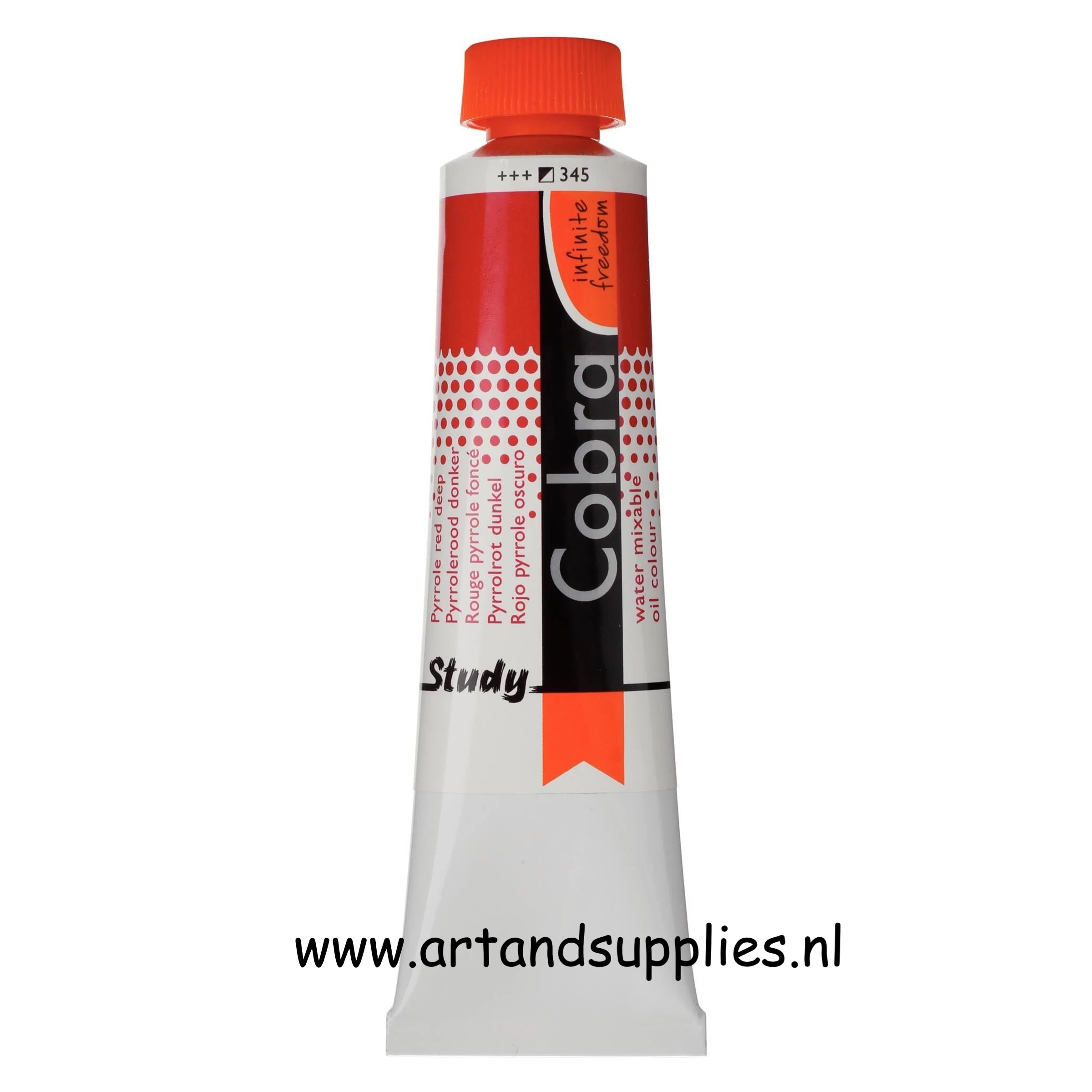 Cobra Study Olieverf Pyrrolerood Donker (345), 40ml