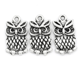 Uil oud zilverkleur, per 10 stuks