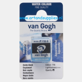 Van Gogh Aquarelverf Oxydzwart (735), half napje