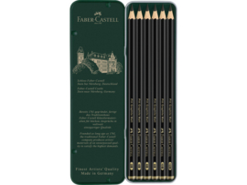 Faber Castell Pitt Graphite Matt, set van 6 zachte potloden