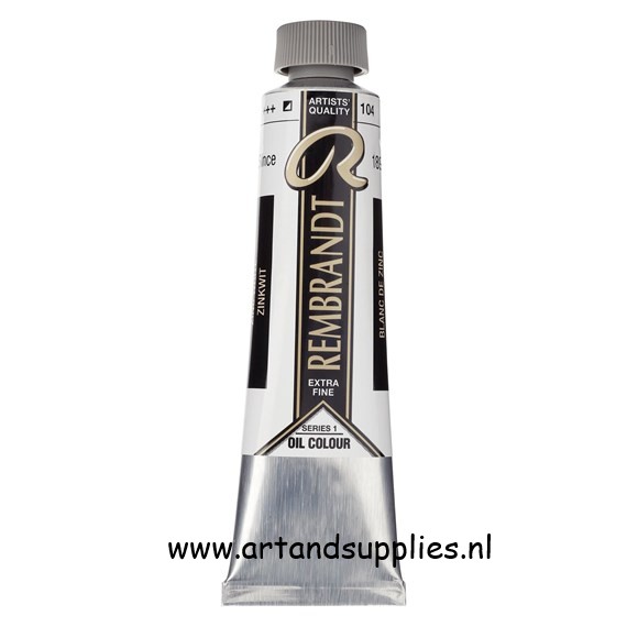 Rembrandt Olieverf Zinkwit, saffloerolie (104/1), 40ml