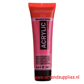 Amsterdam Acrylverf Quinacridonerose (366), 20ml