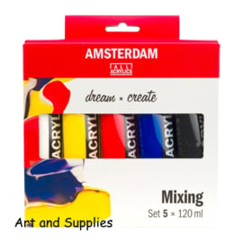 Amsterdam Acrylverf Set Mixing, 5 x 120ml