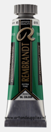 Rembrandt Olieverf Permanentgroen Donker (619/3), 15ml