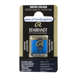 Rembrandt Aquarelverf Ceruleum Blauw (534/3), half napje
