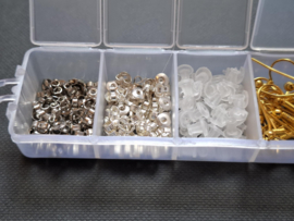 Assorti box met 240 oorbel benodigdheden