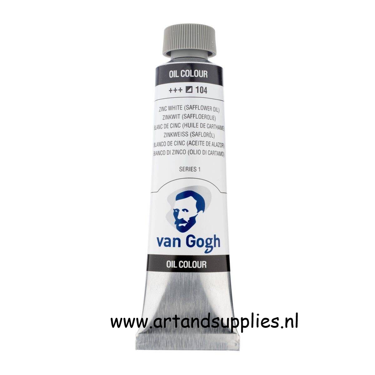 Van Gogh Olieverf Zinkwit, saffloerolie (104/1), 40ml