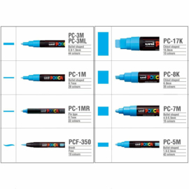 Posca Acrylmarker PC-5M, Lichtblauw