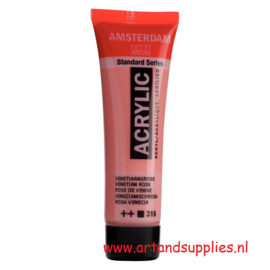 Amsterdam Acrylic Paint Venetian Rose (316), 20ml