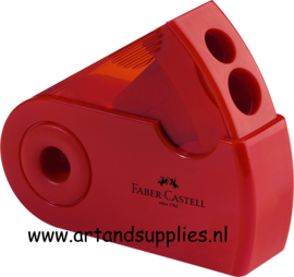 Puntenslijper Twin Sleeve, Faber Castell - Rood