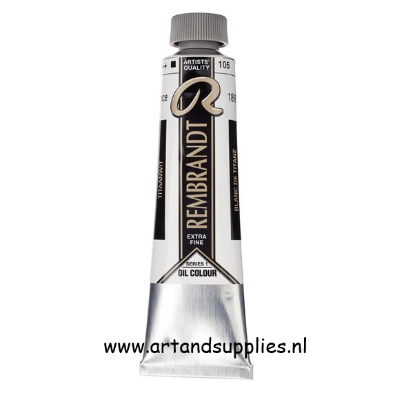 Rembrandt Olieverf Titaanwit, saffloerolie  (105/1), 40ml