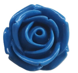 Acryl roos 18mm Blauw, per 3 stuks