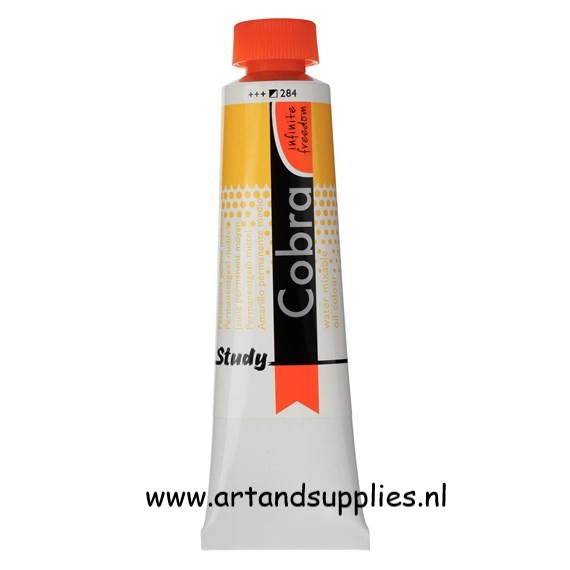 Cobra Study Olieverf Permanentgeel Middel (284), 40ml