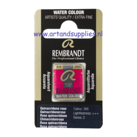 Rembrandt Aquarelverf Quinacridoneroze (366/2), half napje