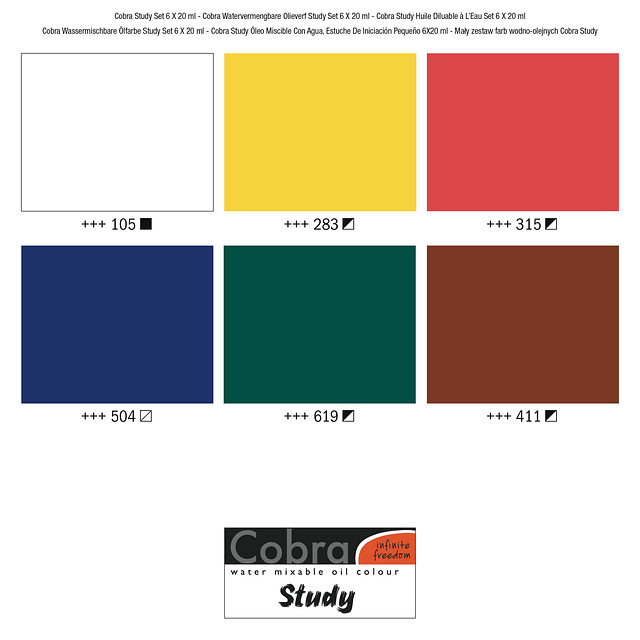 Cobra Study Olieverf Proefset, 6 x 20ml