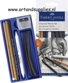 Houtskoolset Faber Castell, 7-delig