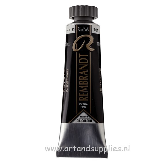 Rembrandt Olieverf Ivoorzwart (701/1), 15ml