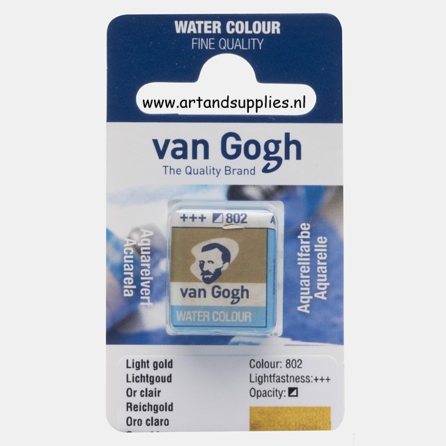 Van Gogh Aquarelverf Licht Goud (802), half napje