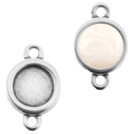 Cabochon setting (tussenzetsel) 7mm, per 5 stuks