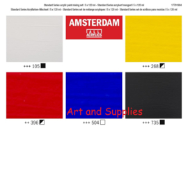 Amsterdam Acrylverf Set Mixing, 5 x 120ml