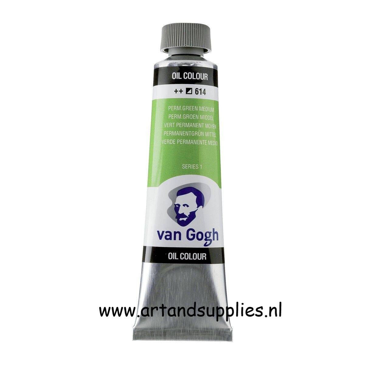 Van Gogh Olieverf Permanentgroen Middel (614/1), 40ml