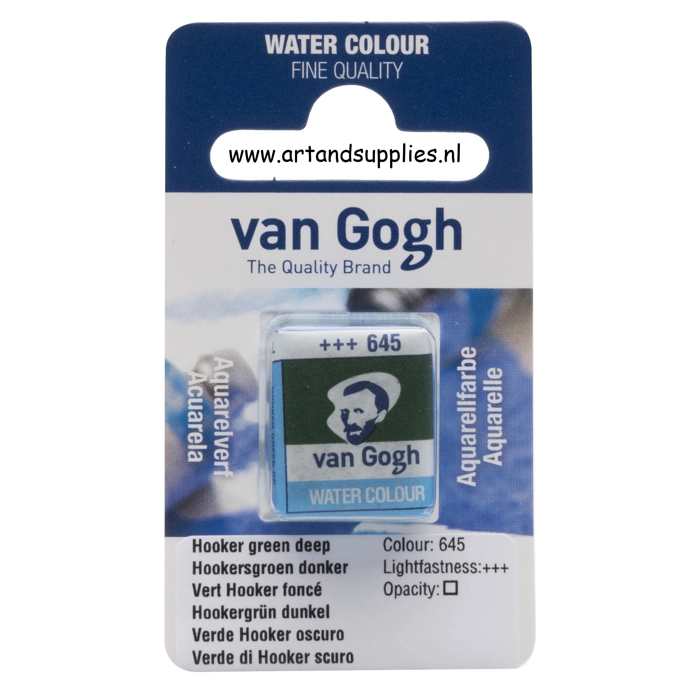 Van Gogh Aquarelverf Hookersgroen Donker (645), half napje