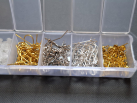 Assorti box met 240 oorbel benodigdheden
