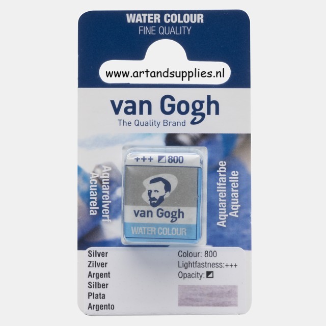 Van Gogh Aquarelverf Zilver (800), half napje