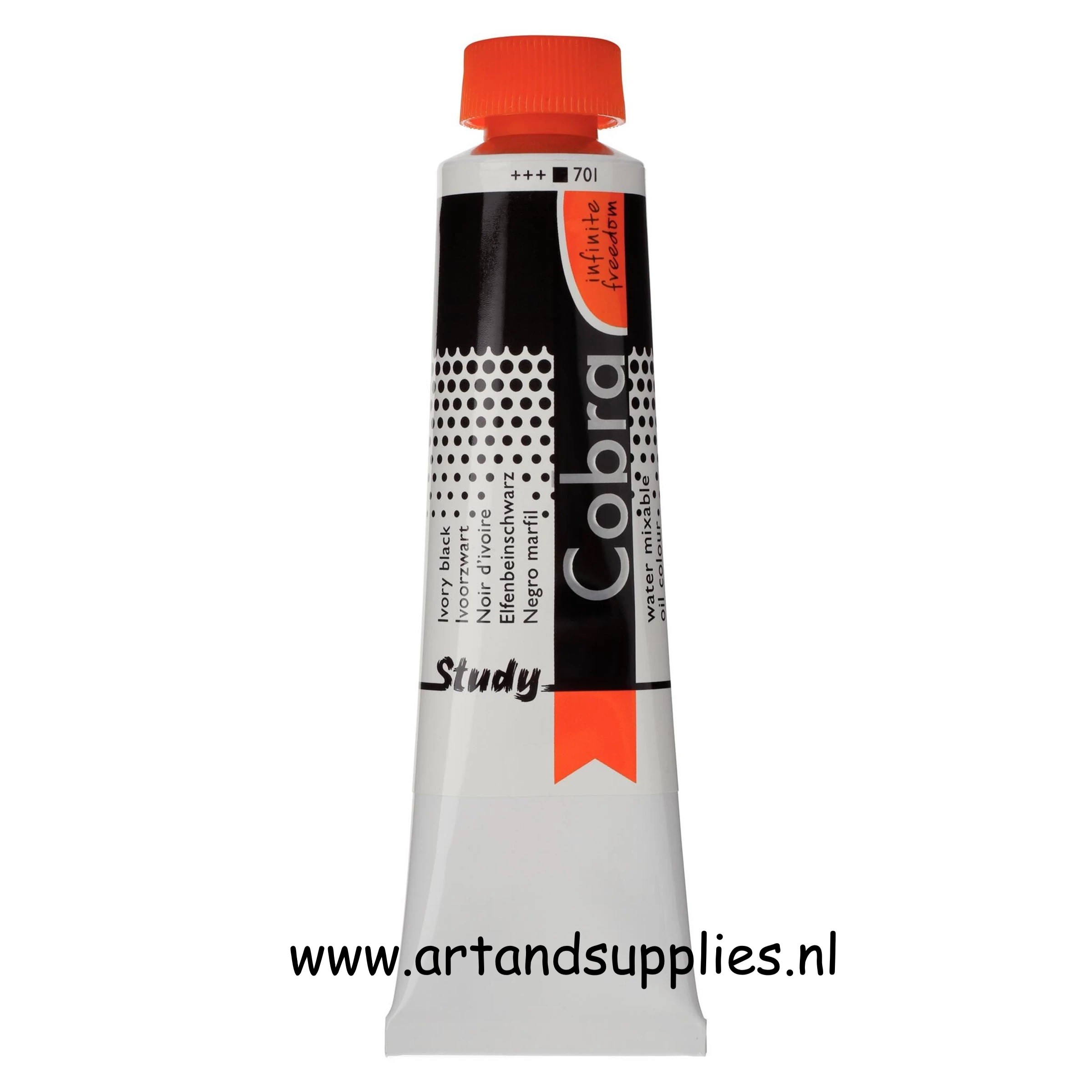 Cobra Study Olieverf Ivoorzwart (701), 40ml