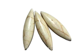 Keramiek Kraal Ovaal Creme 30mm, per 12 stuks