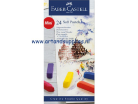 Faber Castell Softpastel set 24 stuks, halve pastels
