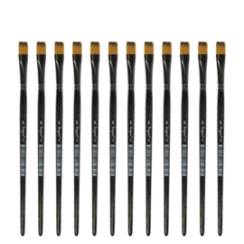 Kangaro penseel synthetisch - Kort Plat, 8mm