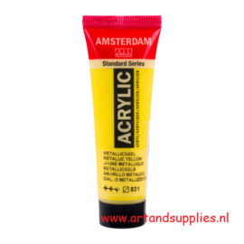 Amsterdam SPECIALTIES Acrylverf Metallic Geel (831), 20ml