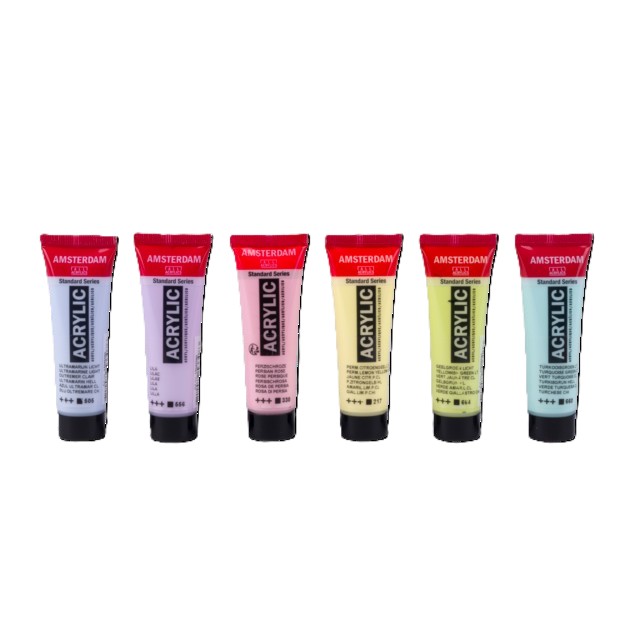 Amsterdam Acrylverf Set Pastel, 6 x 20ml